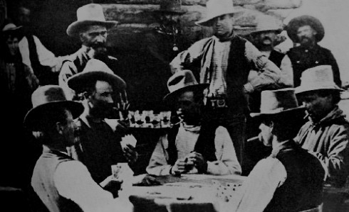 Playing Poker at Egan\'s Saloon in Burns, Oregon, 1882. 