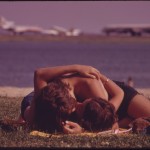 Documerica: Couple Kissing on Constitution Beach (Boston), July 1973