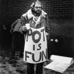 Allen Ginsberg at marijuana rallies, mid-60s