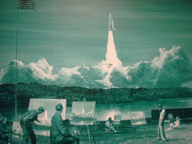 "Action Painting II" by Mark Tansey, 1984