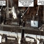 DigitalGlobe commercial satellite image of the Fukushima Daiichi nuclear site taken at 9:35AM local time on March 16, 2011.
