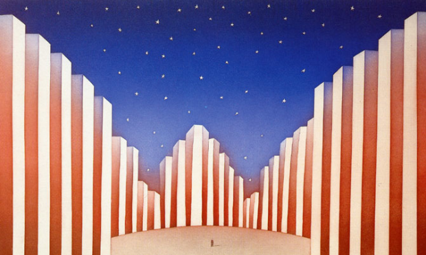 "American Flag" by Jean-Michel Folon, 1990