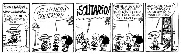 “Mafalda Tome 2” by Quino, comic strip no. 379, original Spanish version, Buenos Aires: Ediciones de la Flor, 1972
