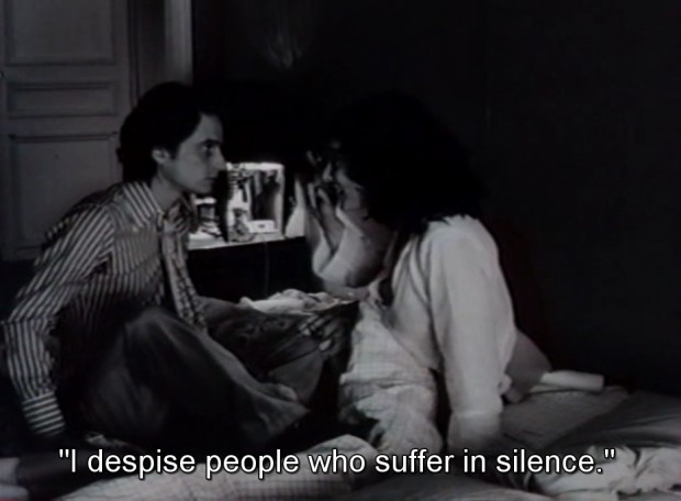 Still from Jean Eustache’s film ‘La Maman et la putain’, 1973, France, 210 mins, @ 01:09:00