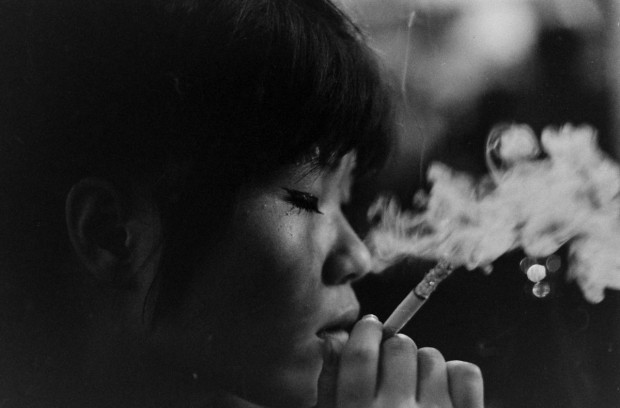 Another of the “sleeping pills kids”. Original caption: "Kako, languid from sleeping pills she takes, is lost in a world of her own in a jazz shop in Tokyo." Photo Michael Rougier. Published in LIFE, September 11, 1964, p. 86A.