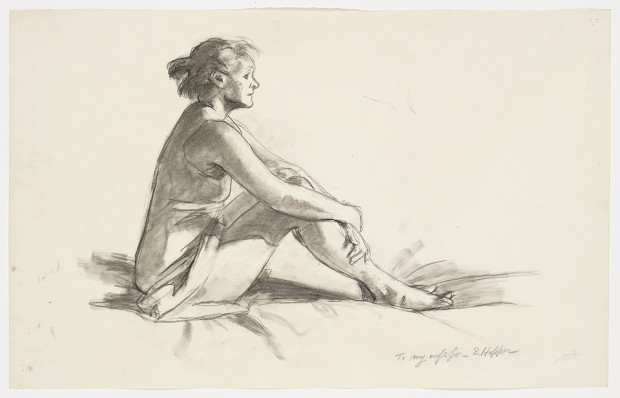 Edward Hopper, Study for Morning Sun, 1952. Fabricated chalk on paper, 11 15/16 × 18 15/16 in. (30.3 × 48.1 cm). Whitney Museum of American Art, New York; Josephine N. Hopper Bequest  70.290